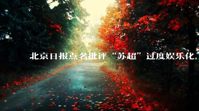北京日报点名批评“苏超”过度娱乐化，它是否管的太宽了？为什么无良媒体不会被查封取缔？