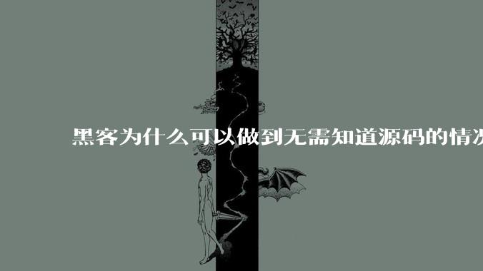 黑客为什么可以做到无需知道源码的情况下找出系统漏洞？